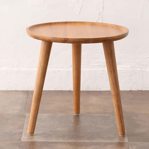 チーク無垢材 サイドテーブルT080XP T080XP サンフラワーラタン 木製