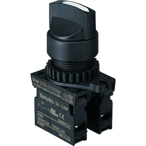 セレクタスイッチ Φ30 90°2ノッチ 1a-1b 白 30S-902-1A1B-W