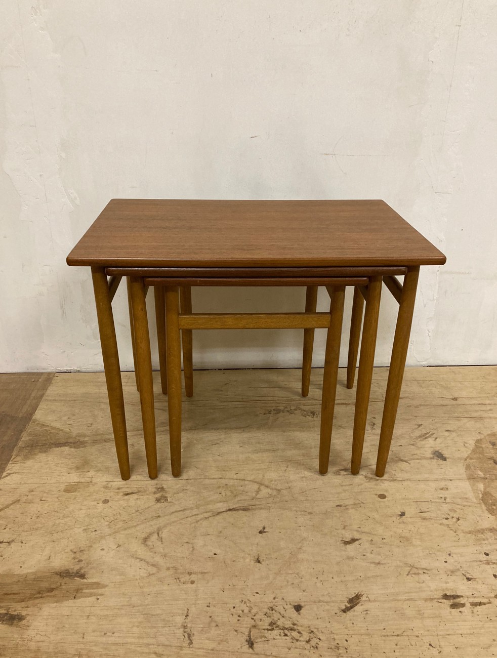Teak×Oak Nest table / チーク×オーク ネストテーブル ビンテージ北欧