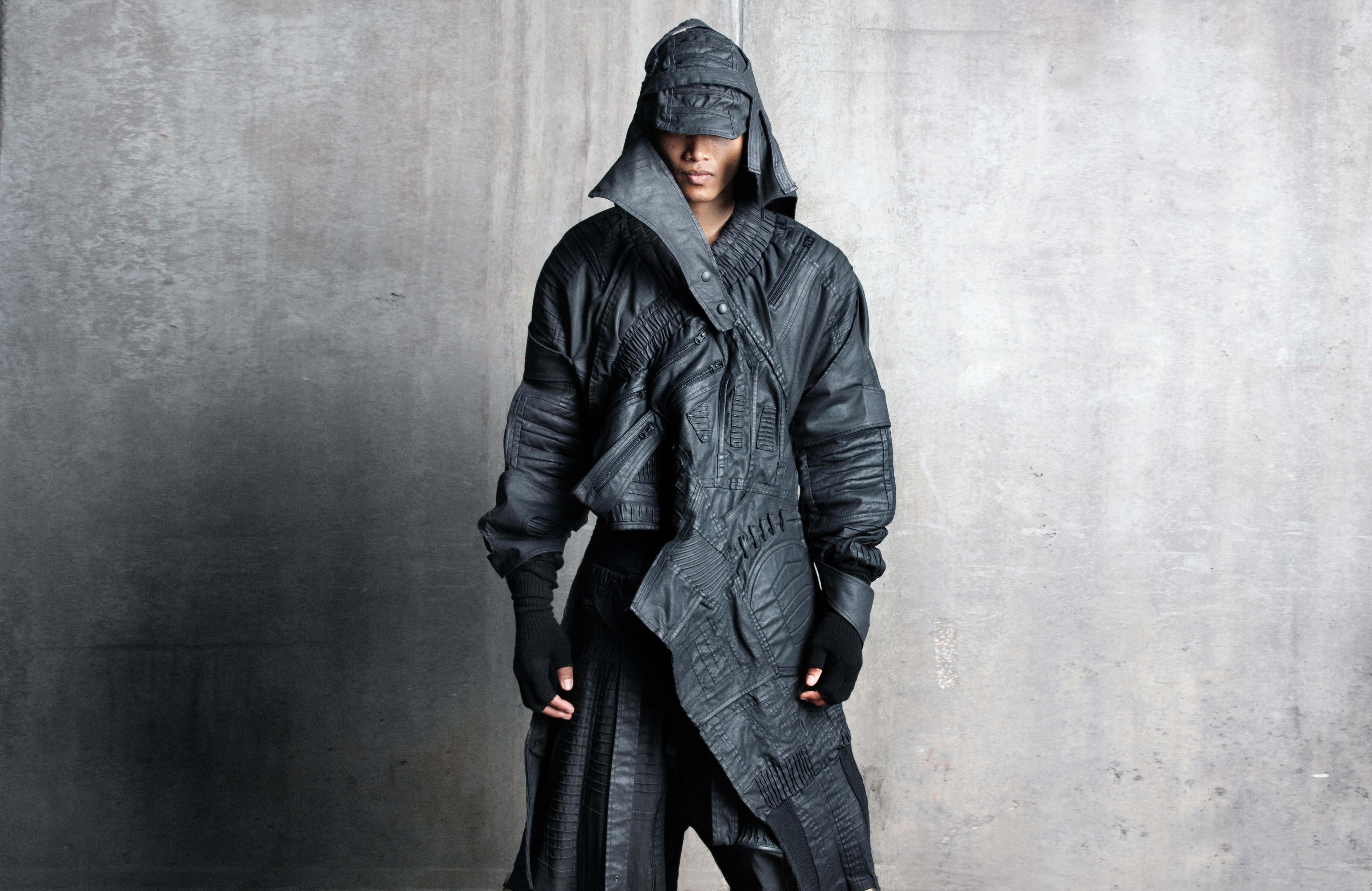 DEMOBAZAデモバザサルエルパンツ 黒 ストリートスタイル