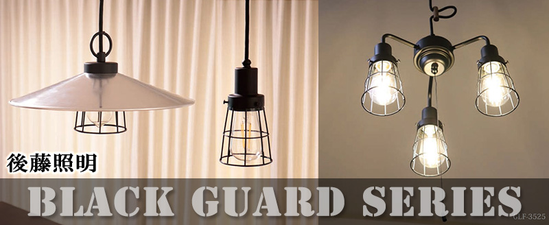 後藤照明】ビス止めブラックガード・CP型BK （黒塗装 / LEDスワン