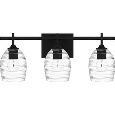 Lucy Matte Black Bathroom Light by Quoizel Lighting | LCY8615MBK