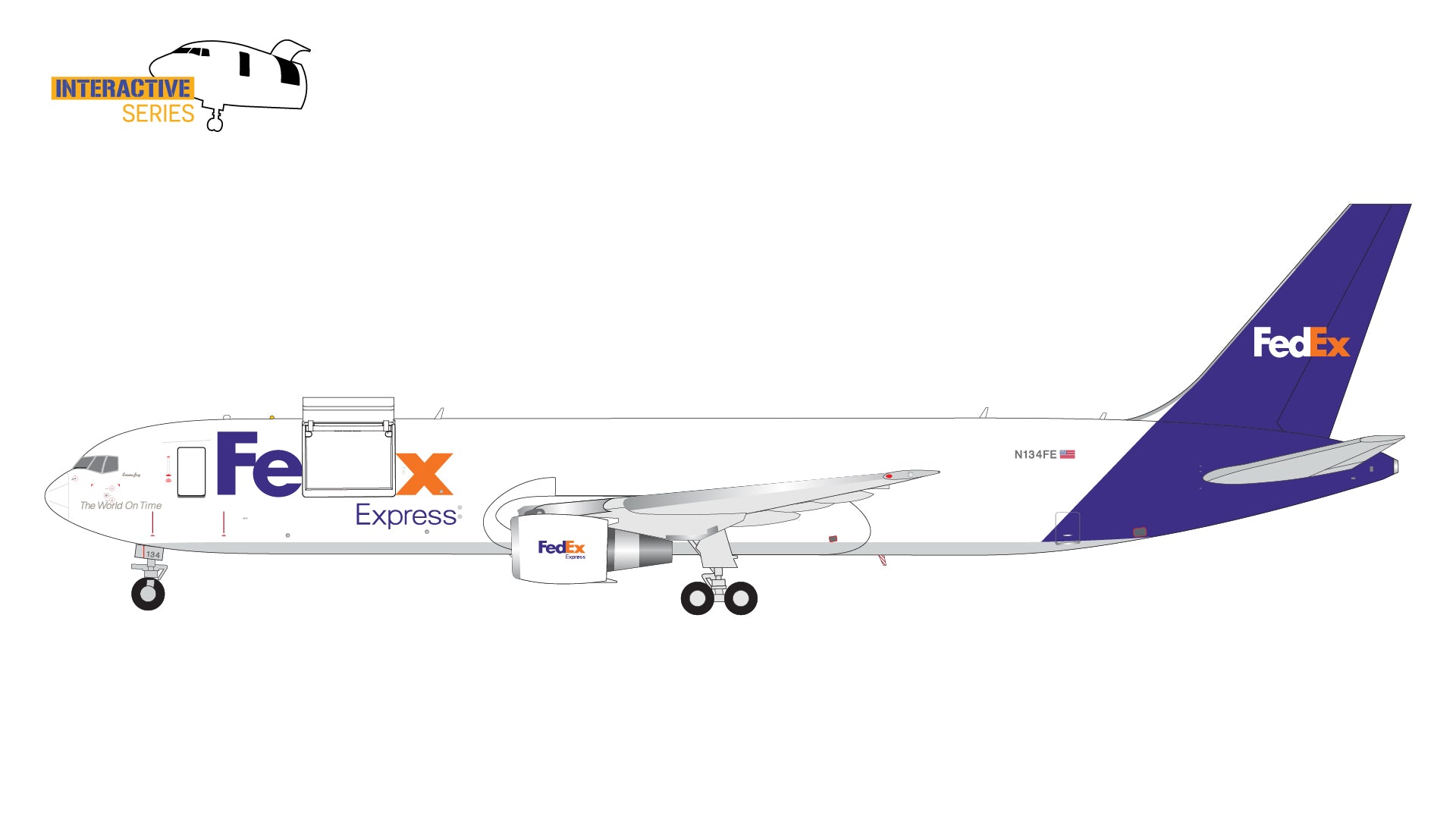 GeminiJets G2FDX1169 1:200 FedEx Boeing 767-300F (Optional Doors