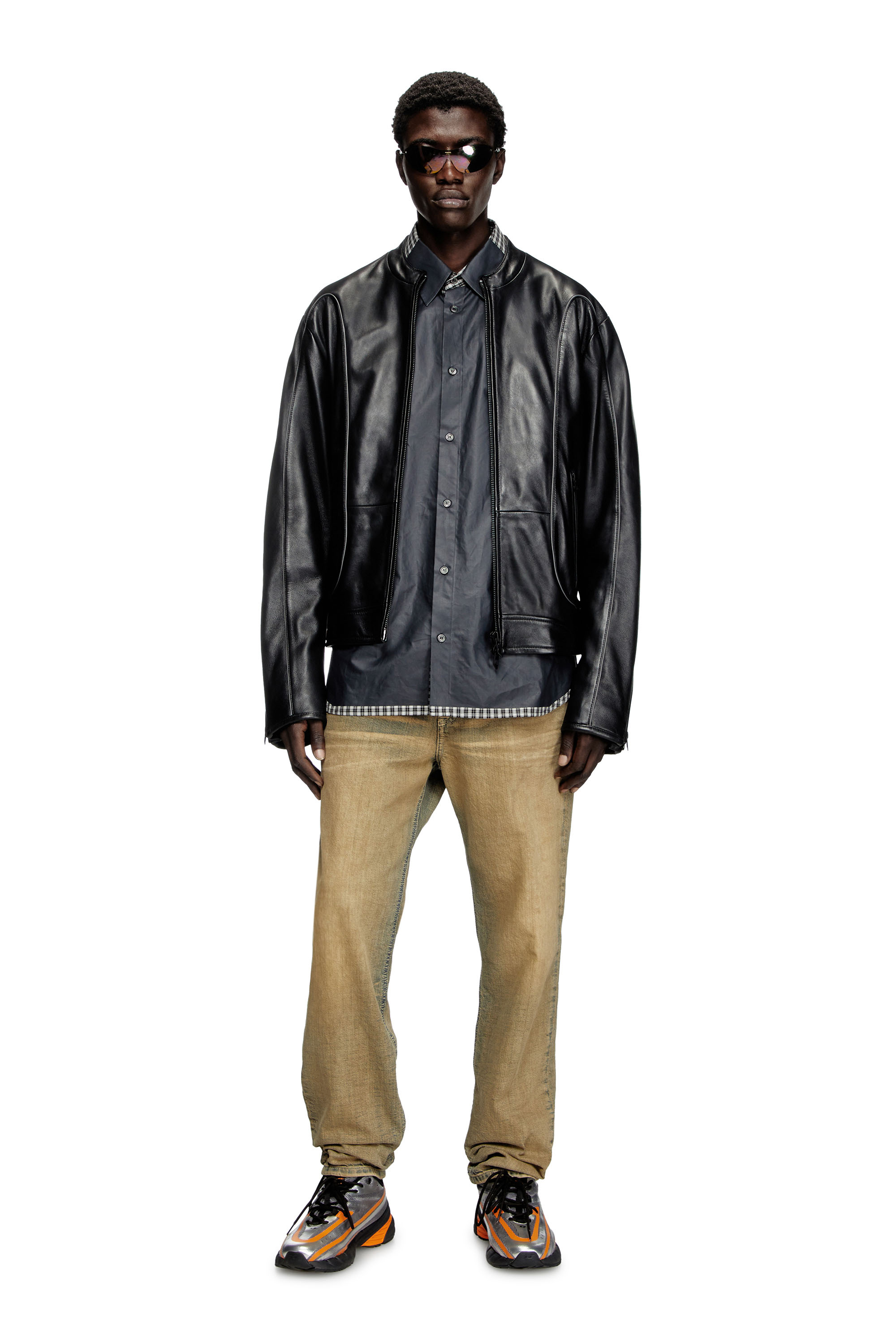 L-KRIXY レザージャケット｜ブラック｜メンズ｜DIESEL