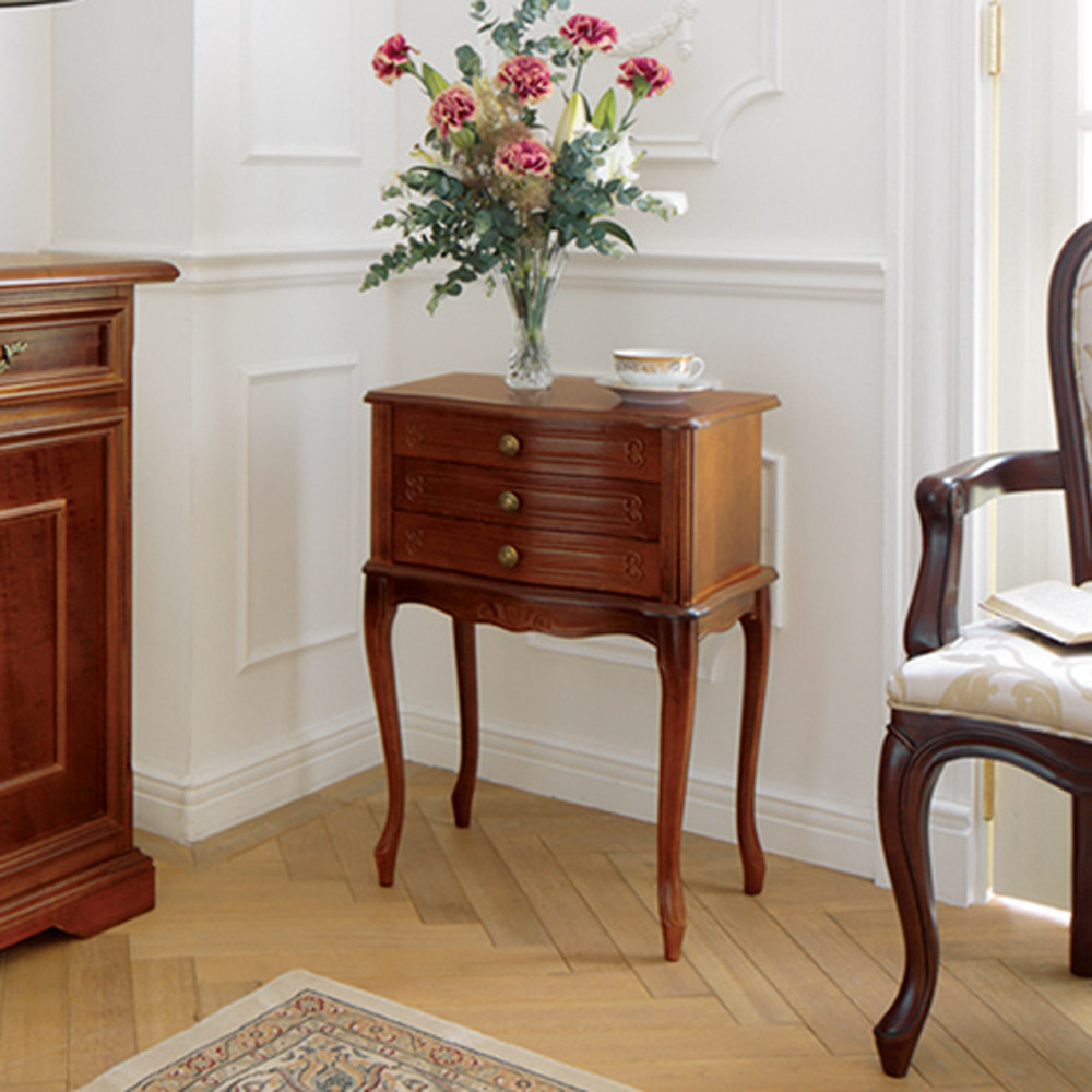 イタリア製】クラウディオ 猫脚 3段チェスト 大理石 天板 アンティーク