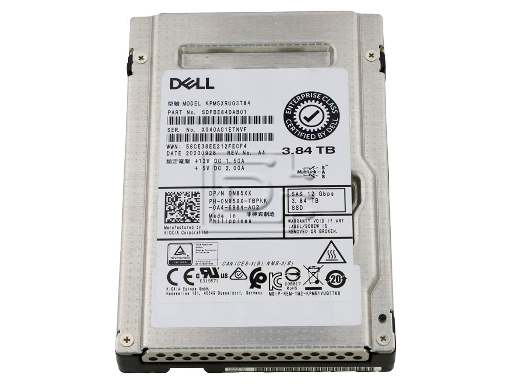 Dell N85XX / KIOXIA Toshiba KPM5XRUG3T84 3.84TB 2.5