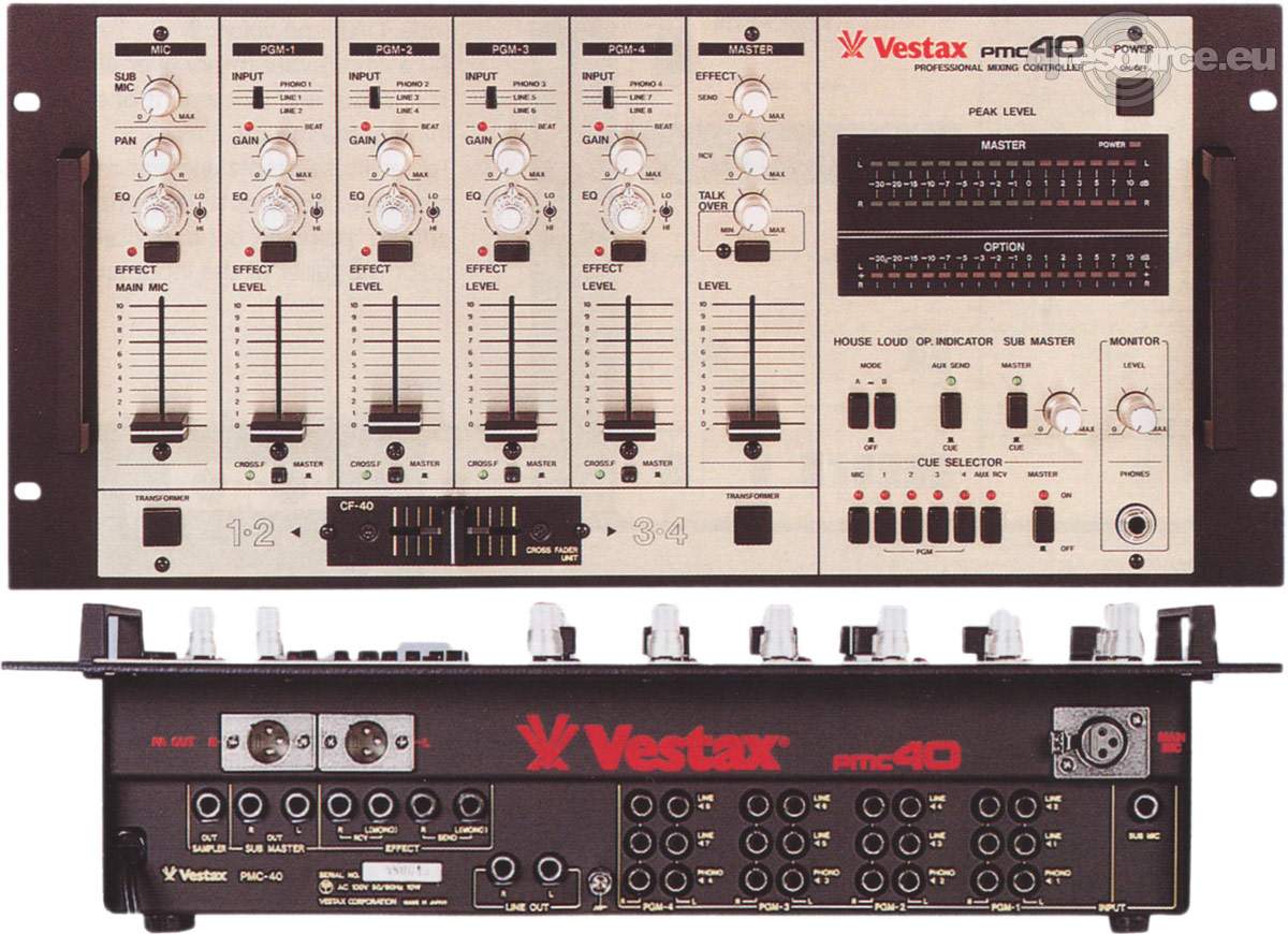 Vestax PMC40 ハードケース付き DJミキサー Vestax PMC40 ハードケース