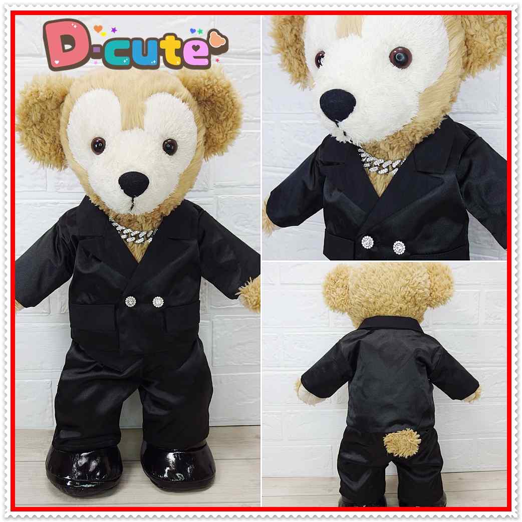 予約受付中】ダッフィー 衣装 Sサイズ (身長43cm) LIVE 黒ジャケット