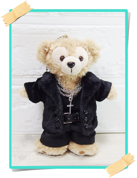 ダッフィー 衣装 ぬいばサイズ (身長14cm) Number 風 LIVE 黒