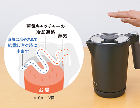 e-TREND｜タイガー魔法瓶 PTQ-A100HS [蒸気レス電気ケトル 1.0L 温度