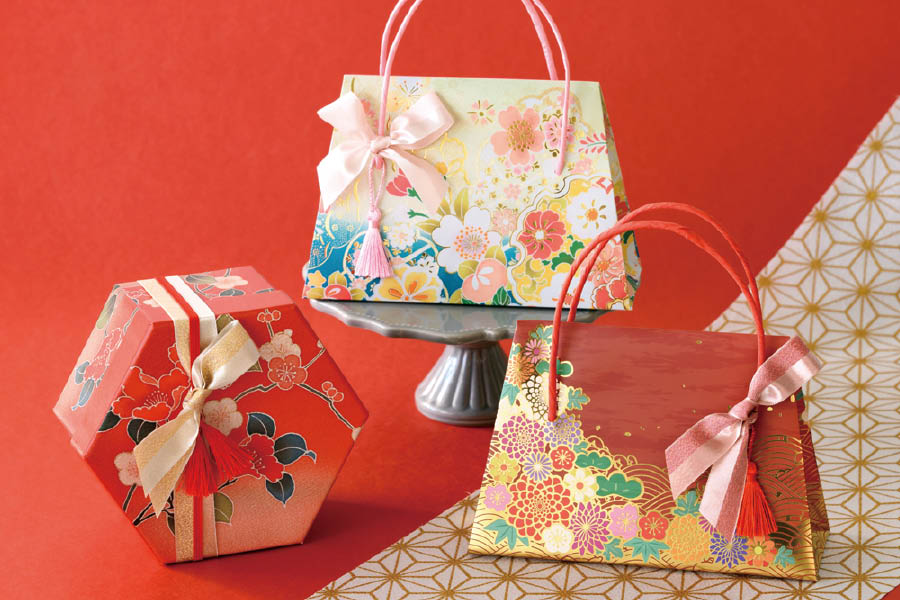 花柄ラッピング】和風の花柄｜ギフト、ラッピング用品、包装資材通販