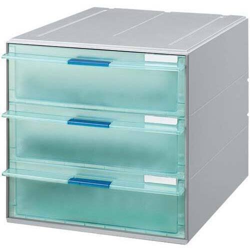 ライオン 3列 20段 レターケース キャビネット 書類ケース クリア