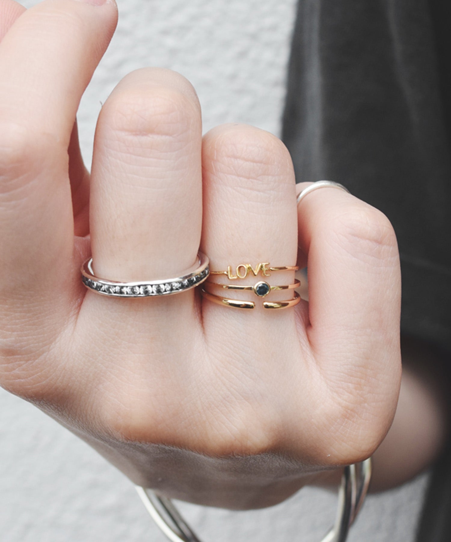 nanagu ナナグ four hoops ring 9号 ring | nanagu nanagu ナナグ four