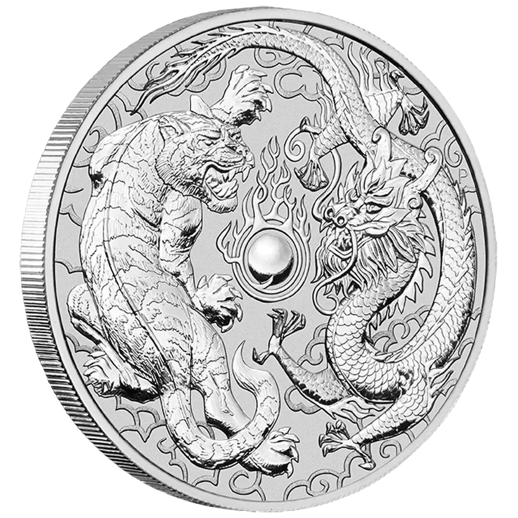 Buy 1 oz Silver Coin - Mythical Creatures - Dragon & Tiger - 2018