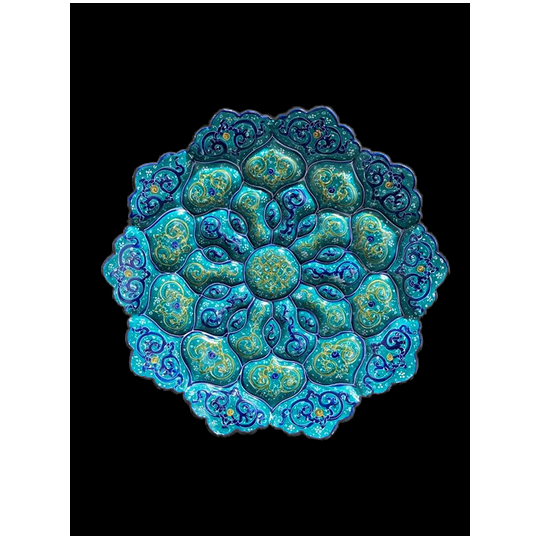 ペルシャ】ミナカリ お皿 シアンブルー