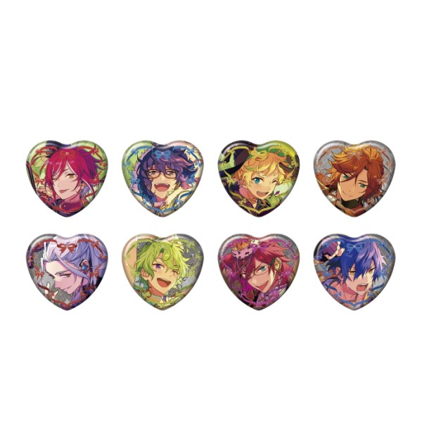 朔間凛月 あんスタ ラメキラハート 缶バッジ マルイ ハート缶バッジ