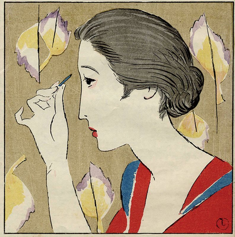 竹久夢ニ 木版画 版画 作品名 閨怨（けいえん） 竹久夢ニ 木