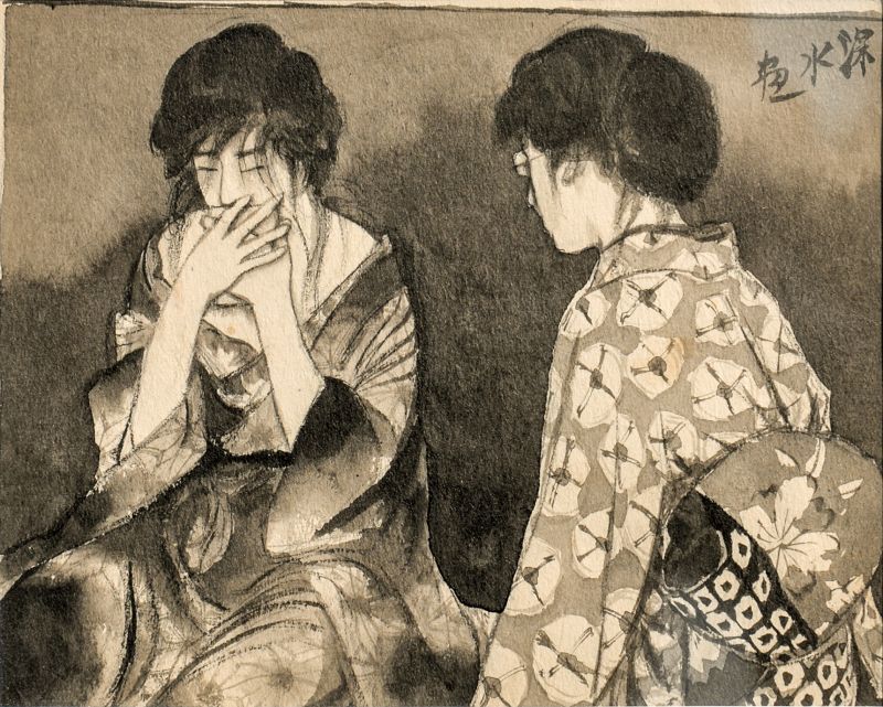 伊東深水 真筆作品 裸婦像2