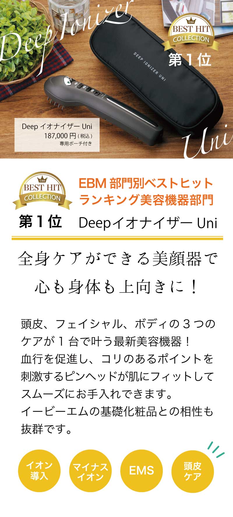 大人気の美容器！DeepイオナイザーUni！ - EBM