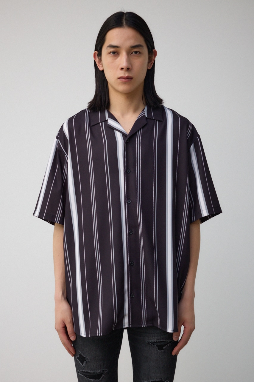 AZUL BY MOUSSY | 梨地マルチストライプシャツ (シャツ・ブラウス