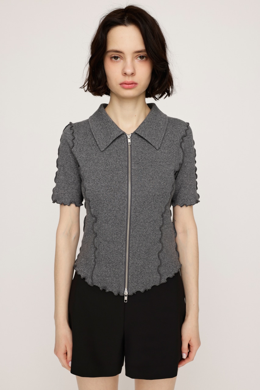 SLY | FRONT ZIP LINKING トップス (Tシャツ・カットソー(半袖