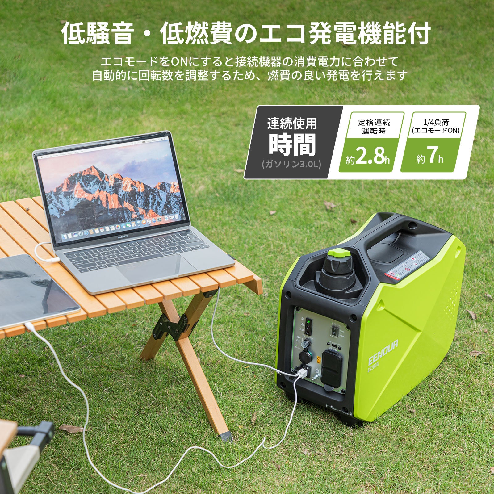 インバーター発電機GS2000i 1.6kVA/1600W – EENOUR