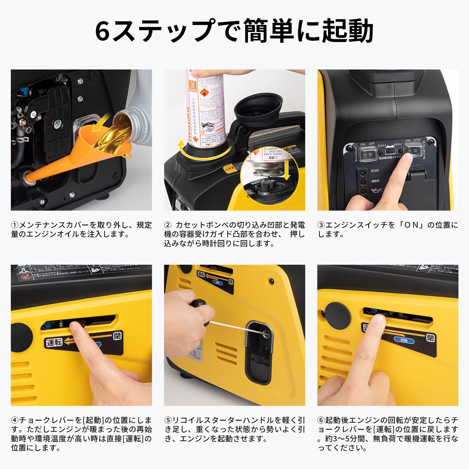 インバーター発電機GS900i-B 0.7KVA/700W – EENOUR