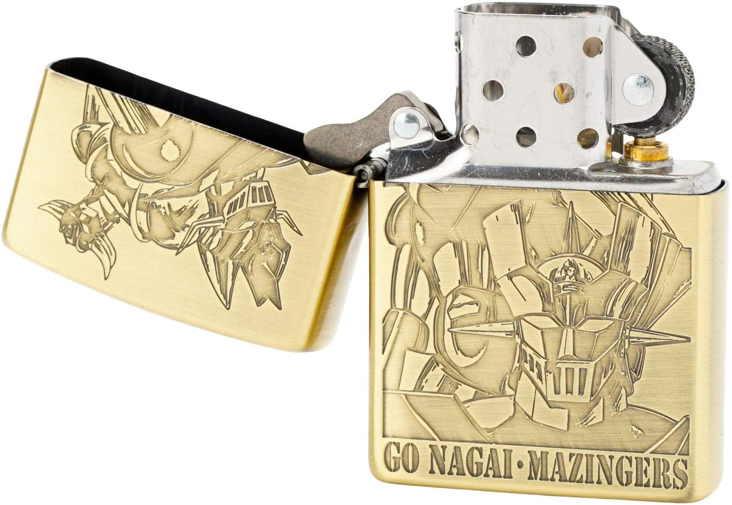 Zippo Great Mazinger Z UFO Robot Grendizer Go Nagai Brass Etching