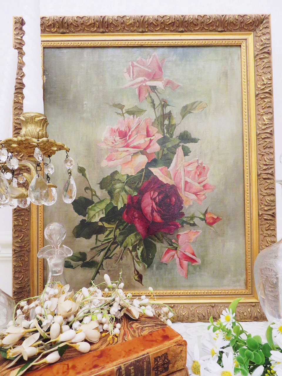 特大 油彩 フランスアンティーク 婦人画 大型 134619016.jpg