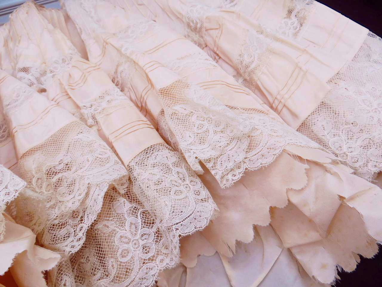 アンティーク 幻のノルマンディーレース ペチコート＆オーバースカート