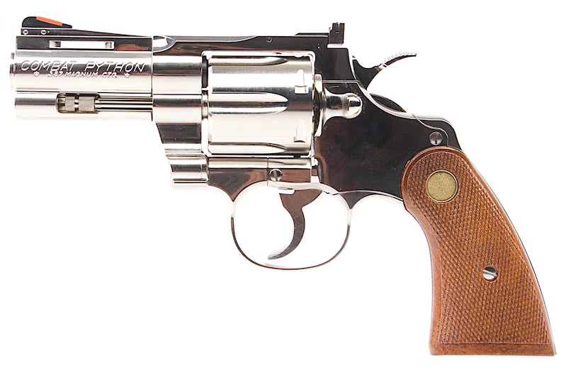 Tanaka Colt Python .357 Magnum R-Model 3 Inch Nickel Finish Gas