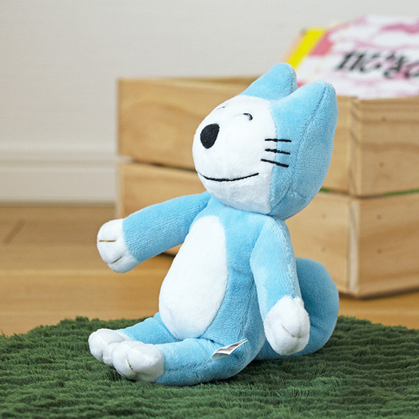 11ぴきのねこ ぬいぐるみS ブルー | 絵本ナビ | グッズ・通販