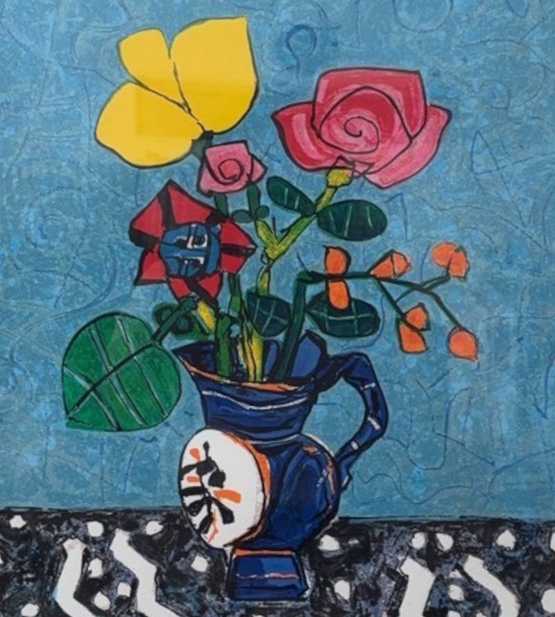 花瓶と花のパステル画 83/120 アイズビリ 花瓶と花のパステル画 83/