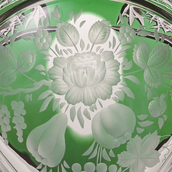 ELBE クリスタル レア クラレンドン ルビー ラウンドコンポート エルベ