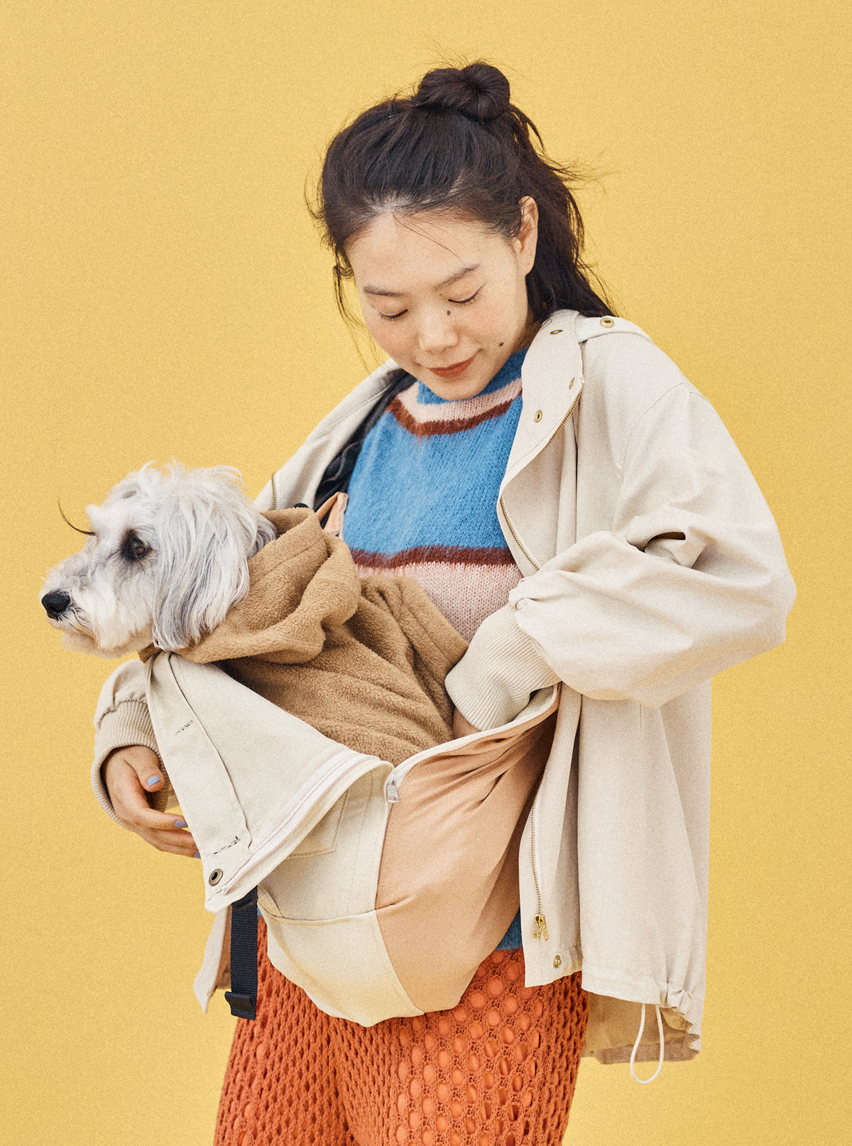 愛犬の防寒はフリースブランケット │ ドッグスリング・犬の抱っこ紐