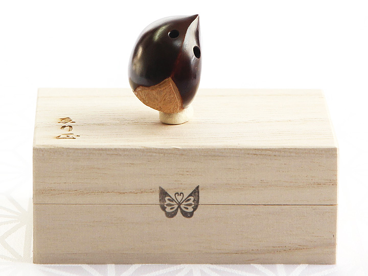 黄楊根付 栗（中）【岡壱名入り】｜京都の着物和装小物 ゑり正