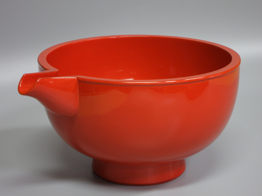 茶道具商(有)越中屋 根来塗片口 初瀬川柳庵造 共箱