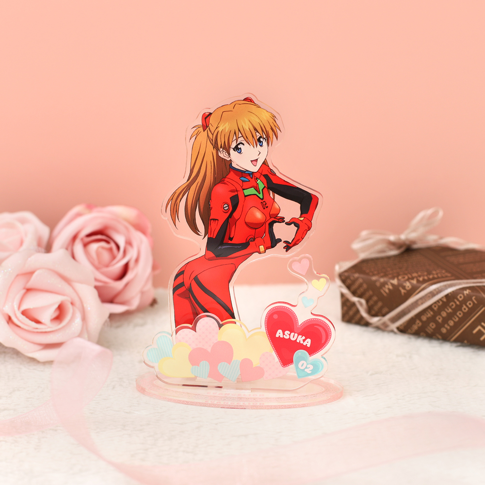 エヴァンゲリオン 式波・アスカ・ラングレー ハート缶バッジ