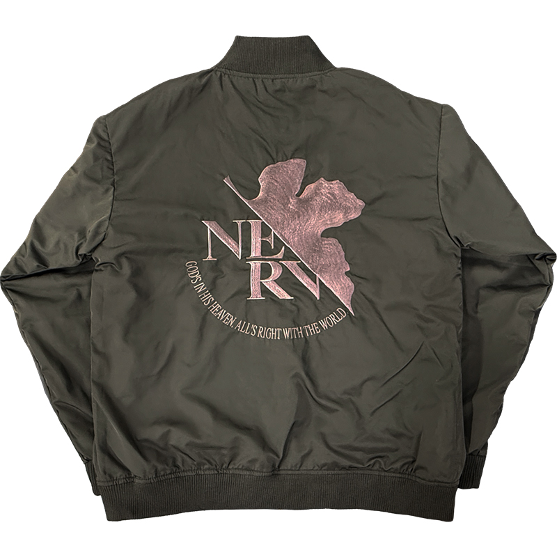 EVAx錦】桜流水2号機/MA-1 リバーシブル総刺繍スカジャン/BLACKx袖RED