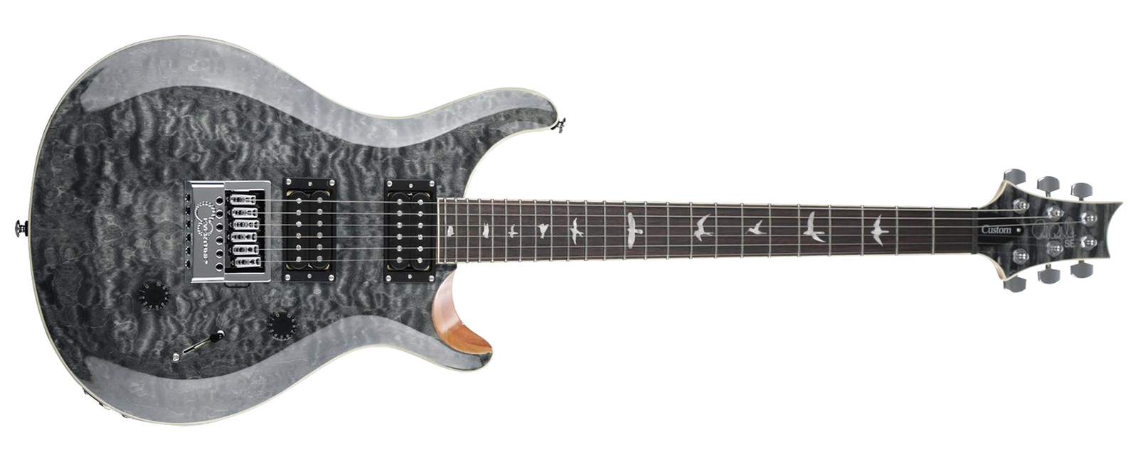 PRS SE Custom 24 • Quilt Charcoal • EverTune AfterMarket Upgrade