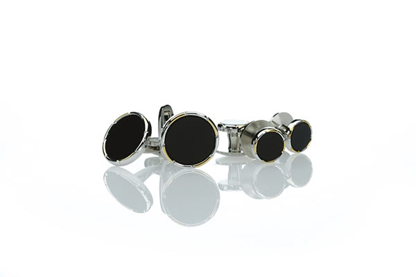 結婚式・披露宴に ～ P-1 純銀製フォーマルカフス&スタッドセット