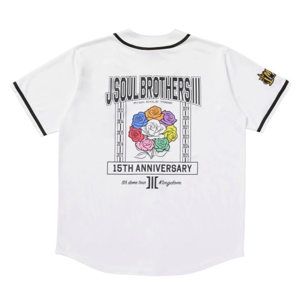 三代目 J Soul Brothers ベースボールシャツ ホワイト 三代目 ベース