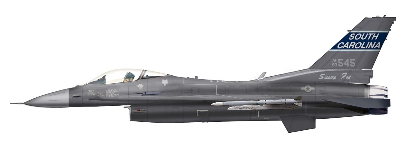 Highly detailed Hobby Master warbird US Air Force F-16C 