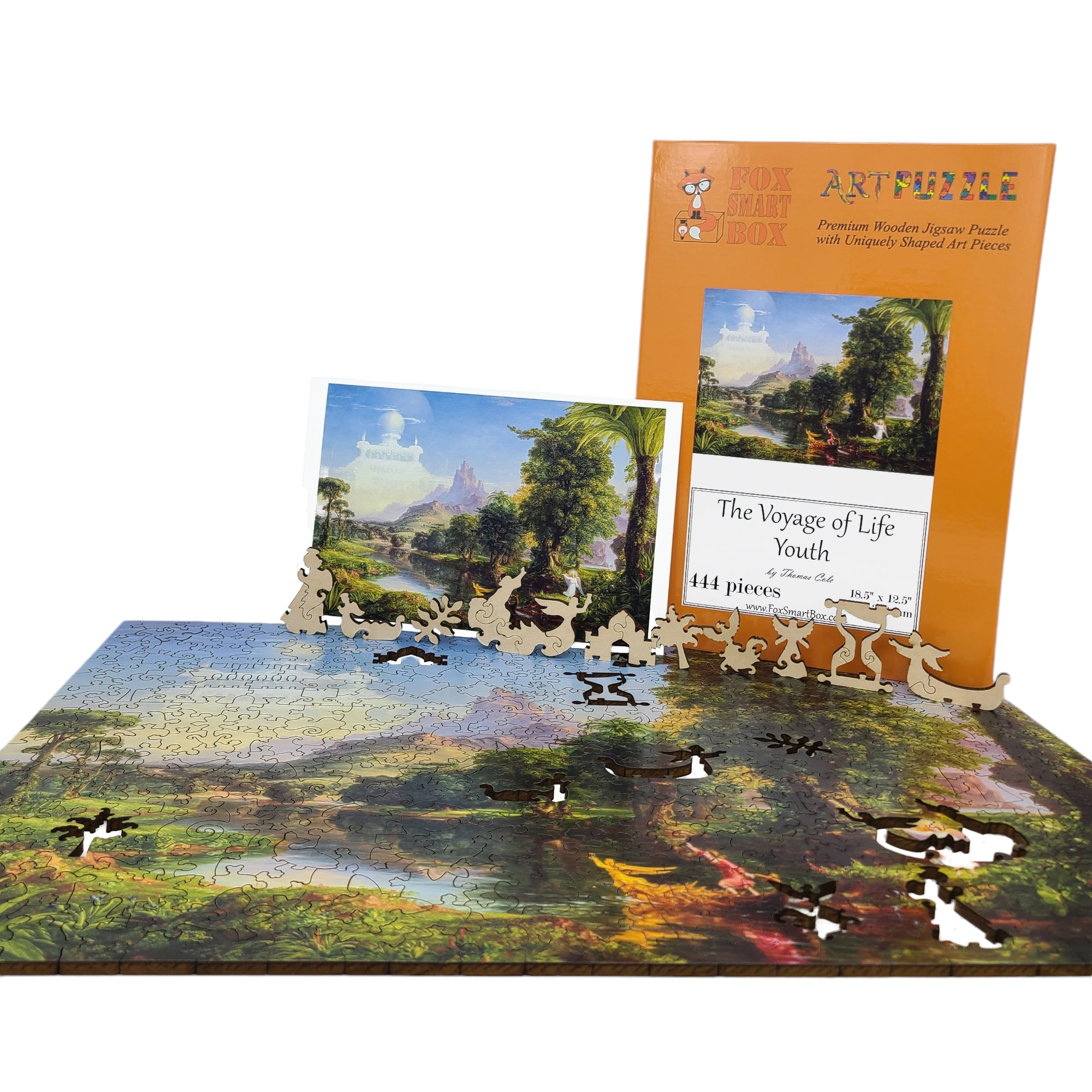 Wooden Jigsaw Puzzle for Adults - Uniquely Shaped Pieces - 444