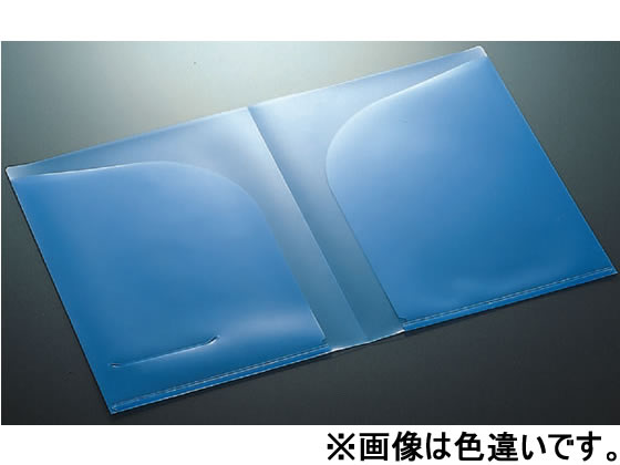 コクヨ クリアーホルダー〈ポケット2〉PP A4(A3・二つ折り) 緑 通販