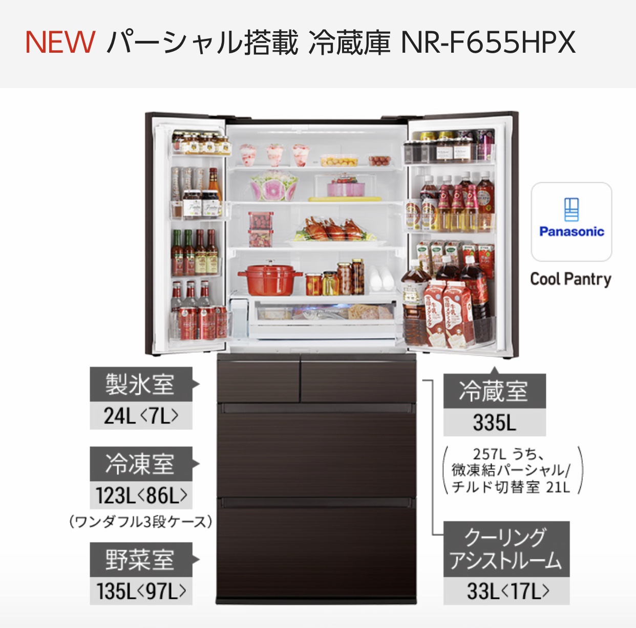 1881 設置まで対応 新生活 Panasonic 大型冷蔵庫 最新モデル 1881 設置