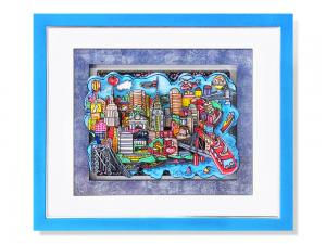 チャールズ・ファジーノDental Offices パステル画 額特注