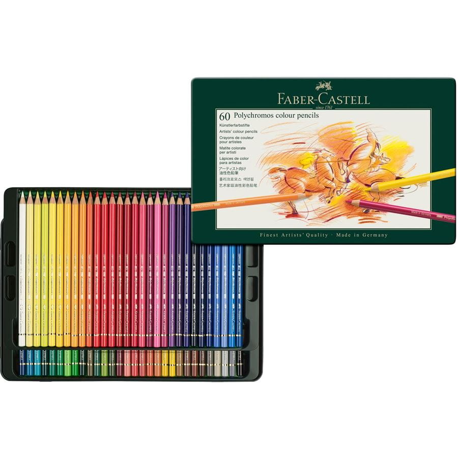 Polychromos colour pencil, tin of 60