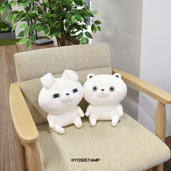ヨッシースタンプ ましゅもっちぬいぐるみ 全2種 うさぎ100% くま100