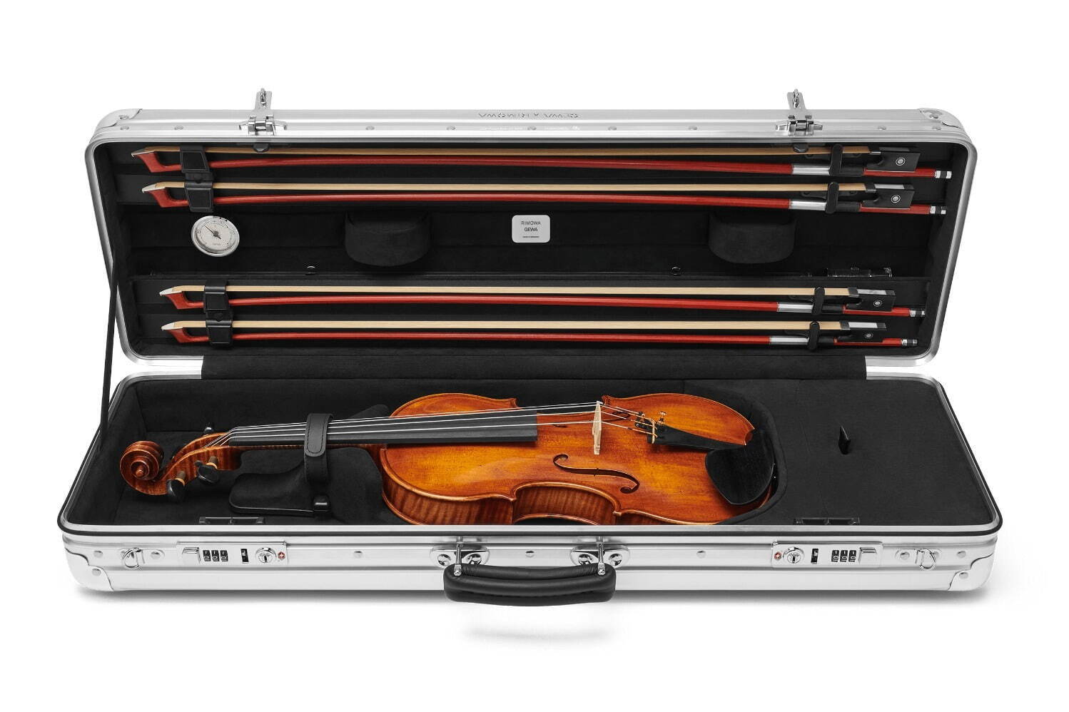 リモワ初のバイオリンケース、洗練シルバーのアルミニウム＆多彩な